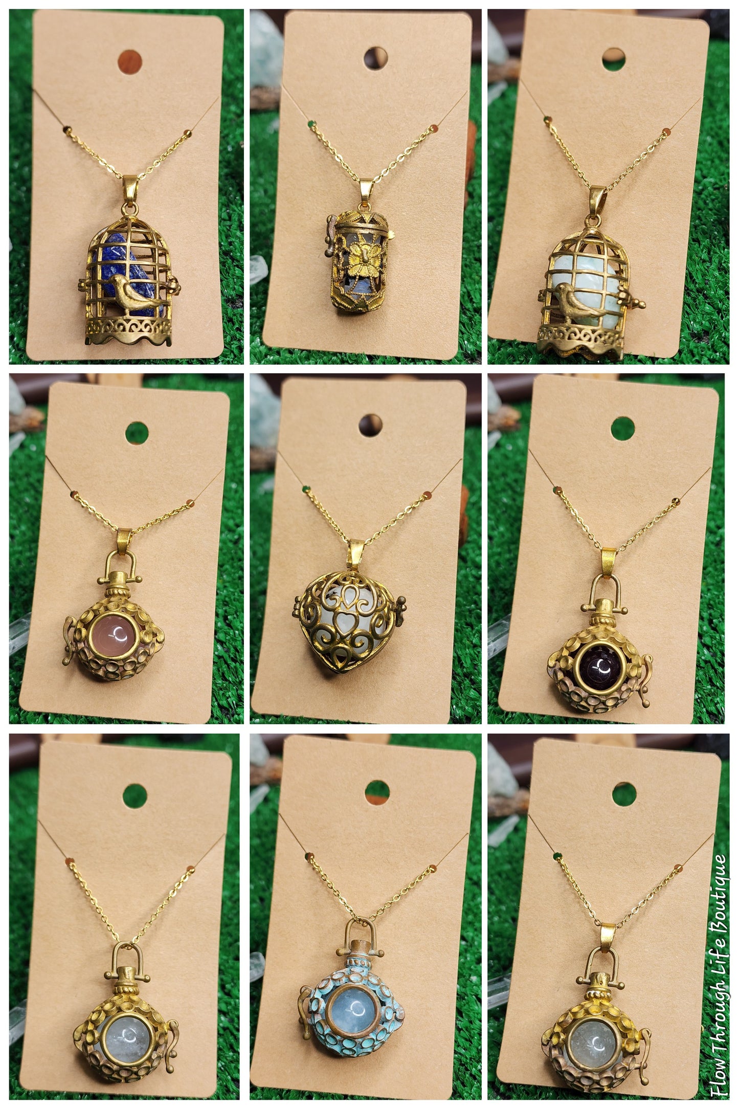 Copper Cages with Crystals