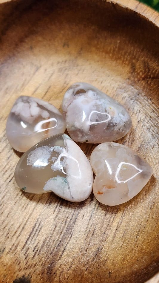 Flower Agate Mini Hearts 🌸