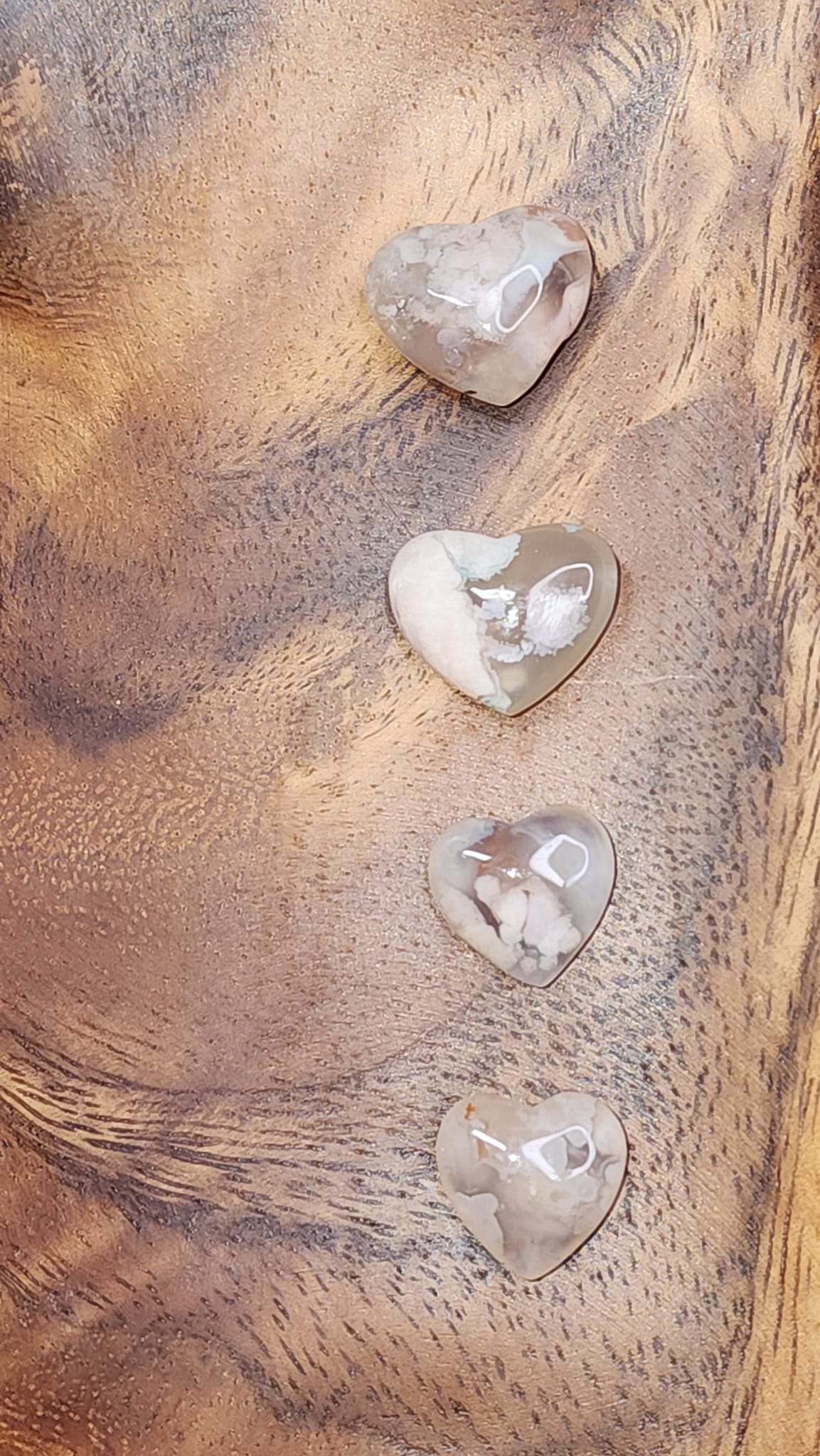 Flower Agate Mini Hearts 🌸