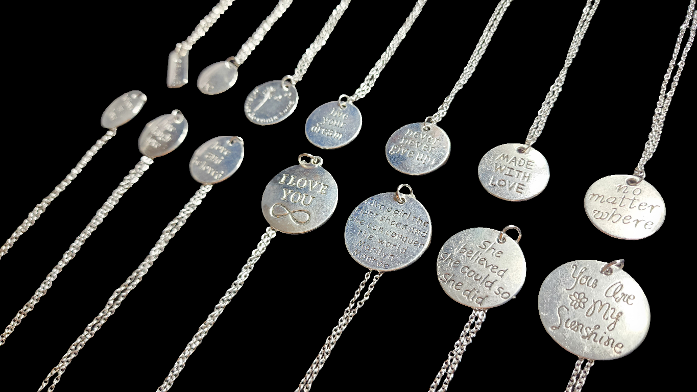 Motivational Charm Necklaces