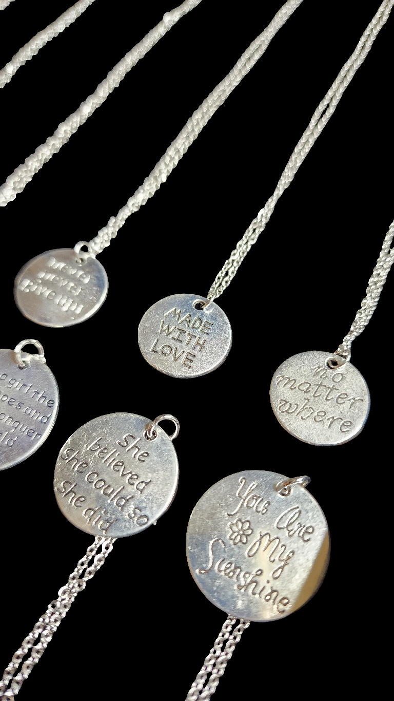 Motivational Charm Necklaces