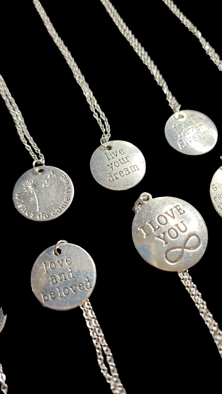 Motivational Charm Necklaces