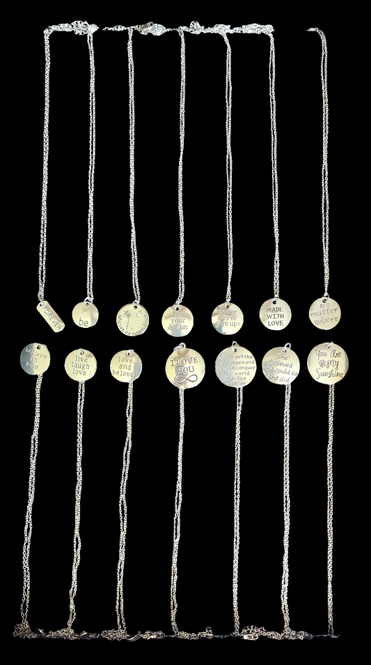 Motivational Charm Necklaces