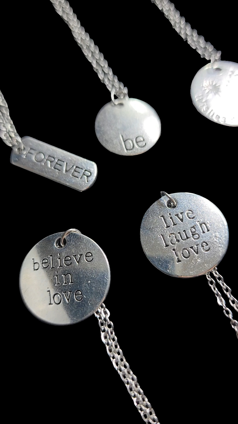 Motivational Charm Necklaces