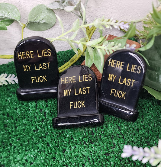 "Here Lies My Last F*ck" Gravestones