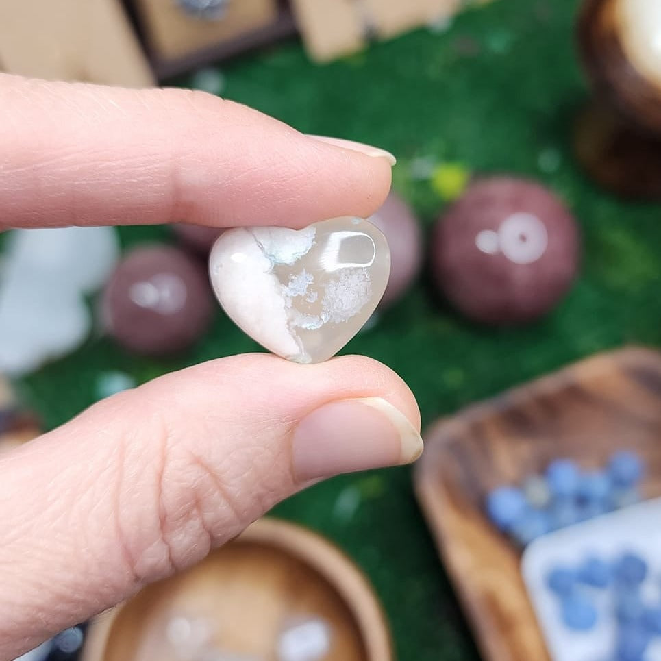 Flower Agate Mini Hearts 🌸