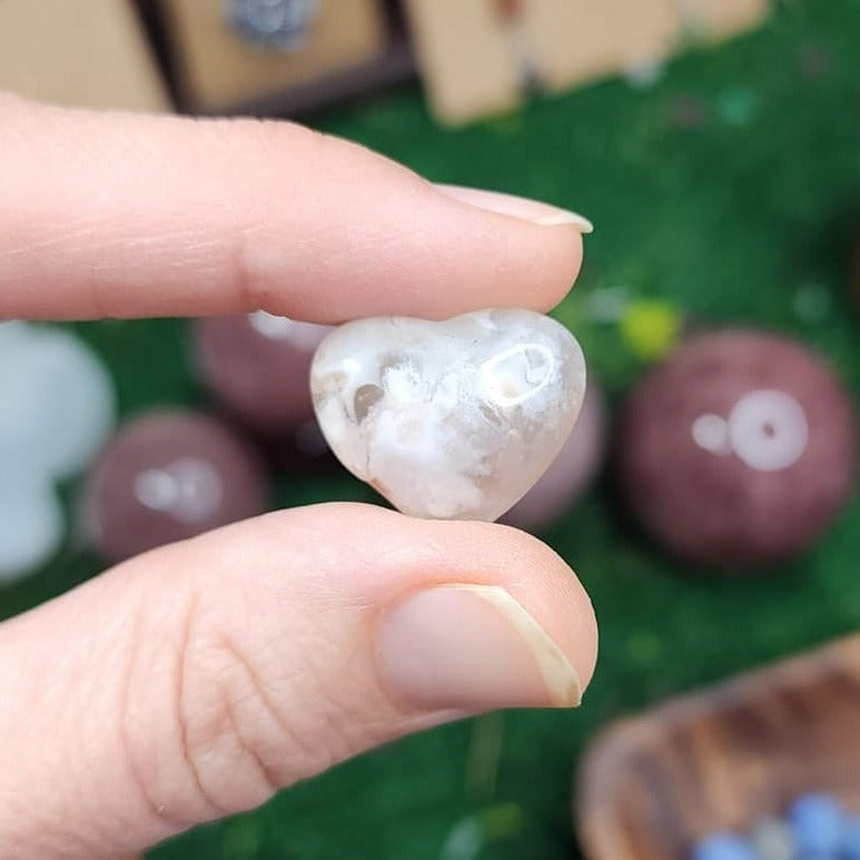 Flower Agate Mini Hearts 🌸