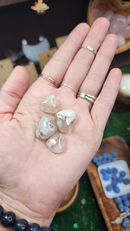 Flower Agate Mini Hearts 🌸