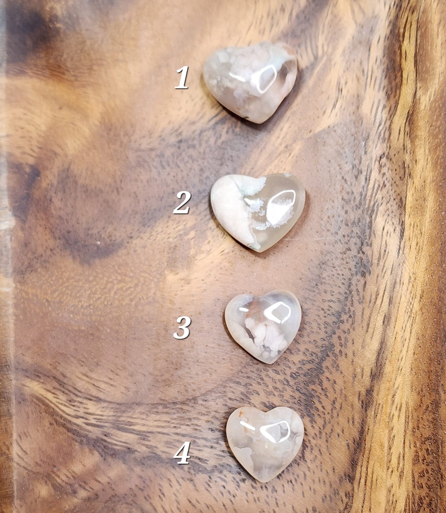 Flower Agate Mini Hearts 🌸