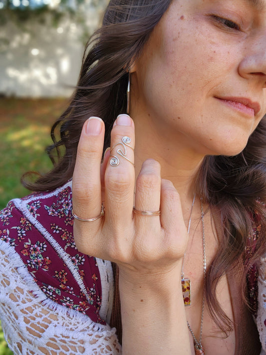 Flow Wave Wire Rings 🌊