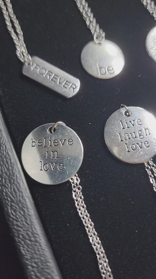 Motivational Charm Necklaces