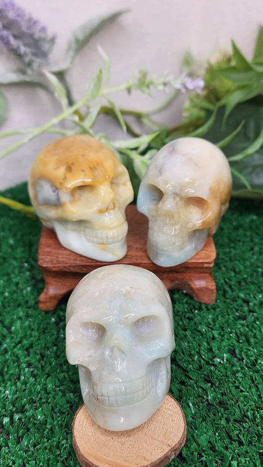 Sky Blue Quartz Crystal Skulls