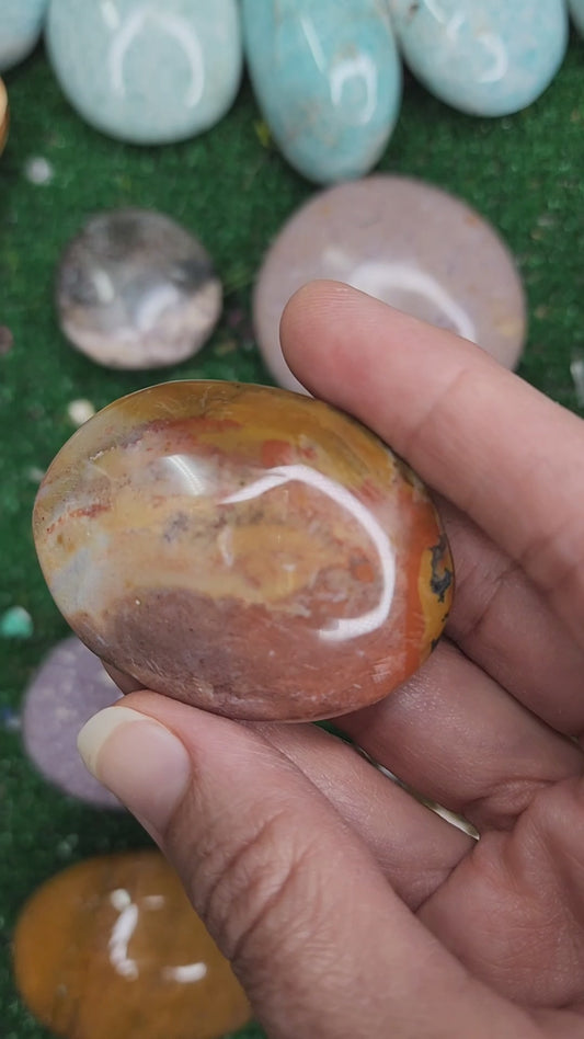 Ocean Jasper Palm Stone (#13)
