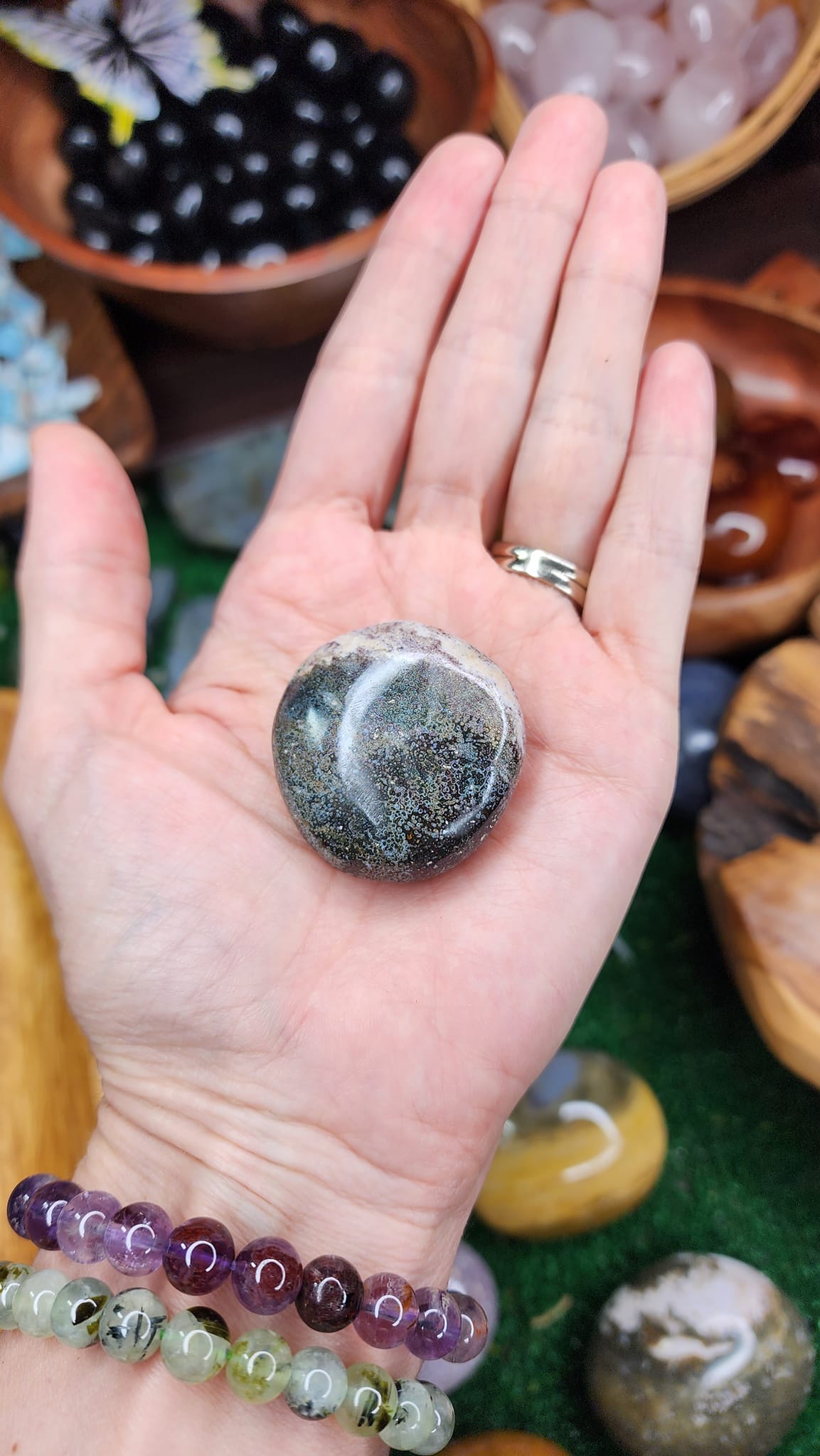 Ocean Jasper Palm Stone (#12)