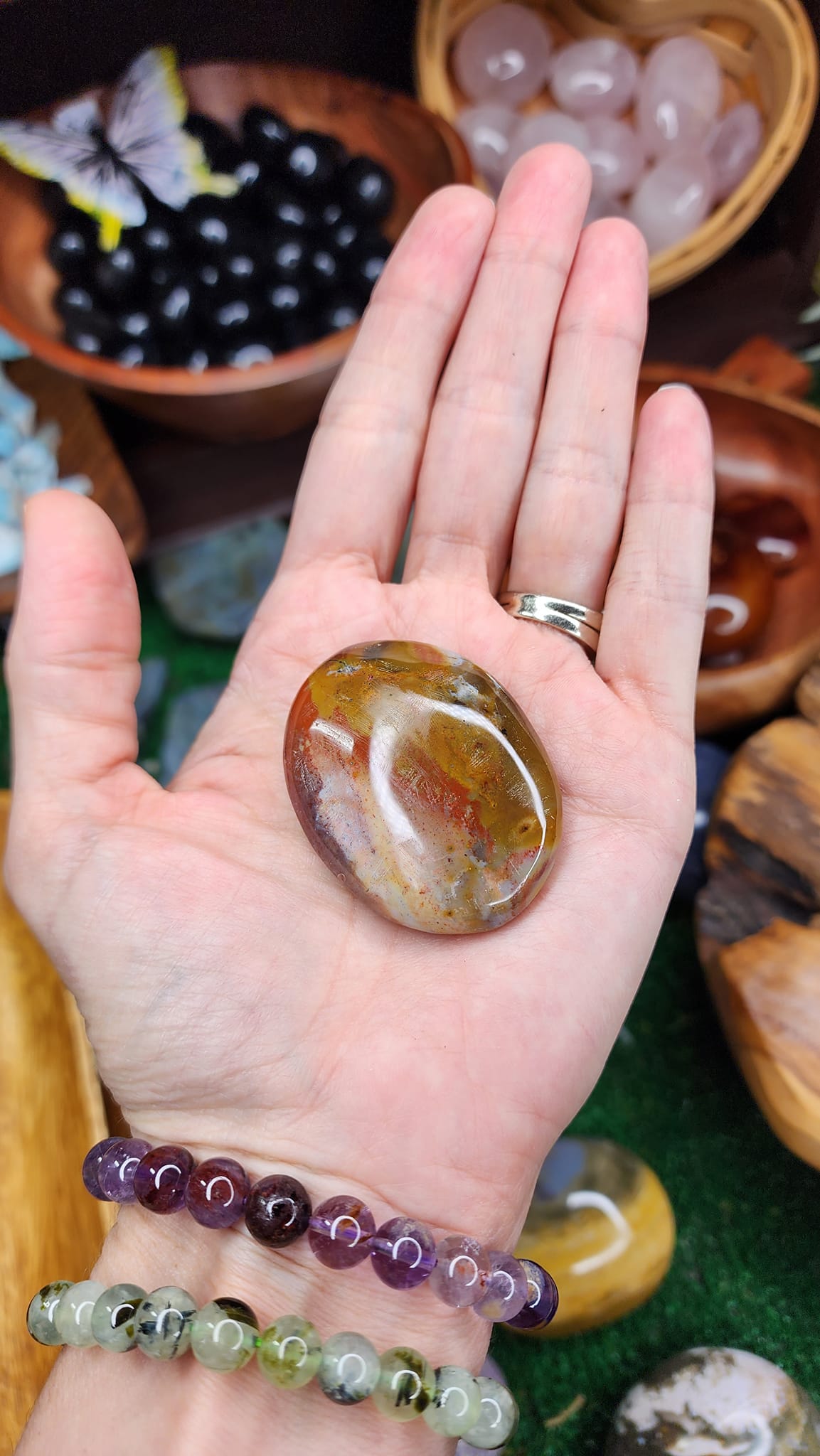 Ocean Jasper Palm Stone (#13)