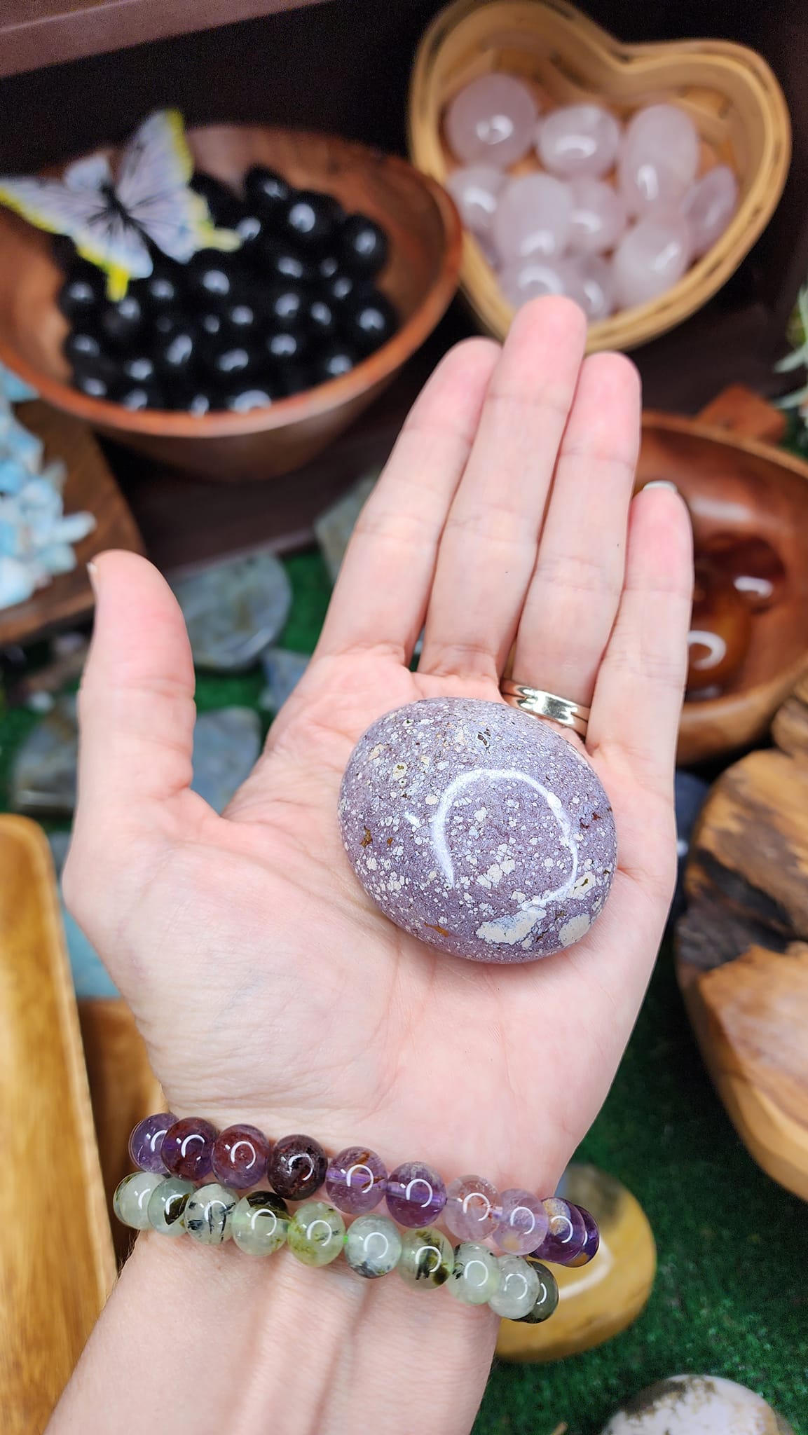 Ocean Jasper Palm Stone (#15B)