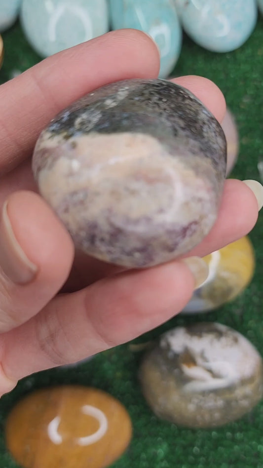 Ocean Jasper Palm Stone (#12)