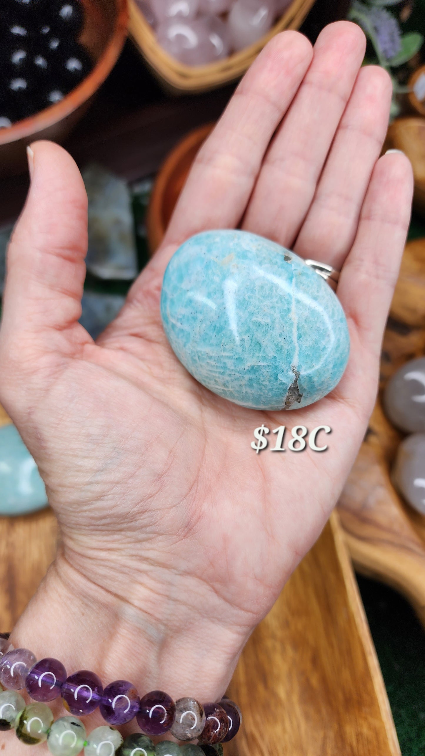 Amazonite Palm Stones 💙