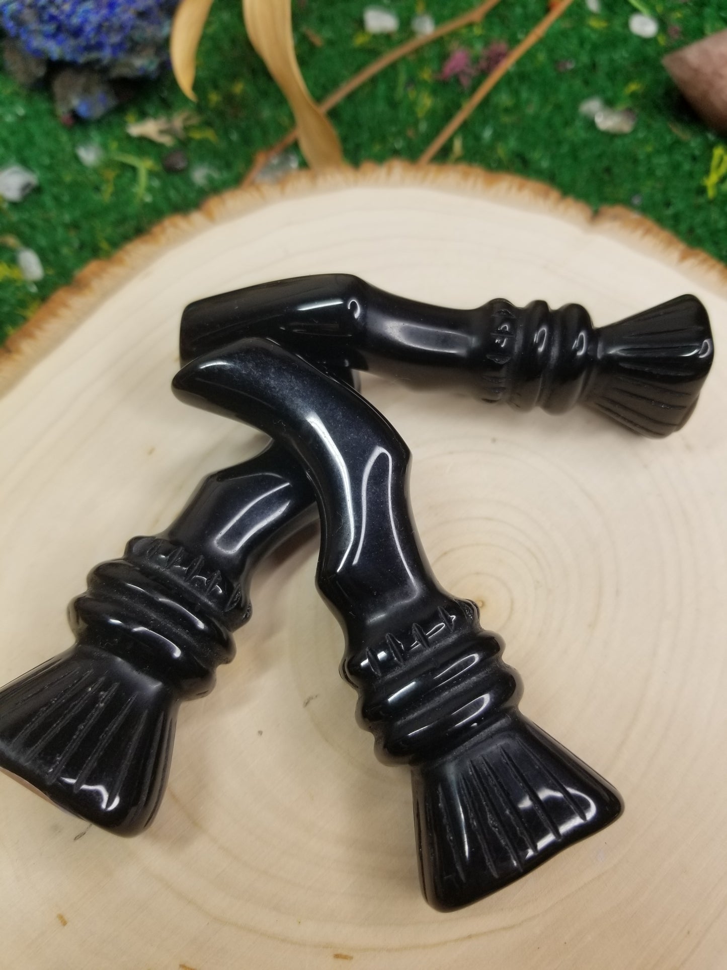 Black Obsidian Witchy Brooms