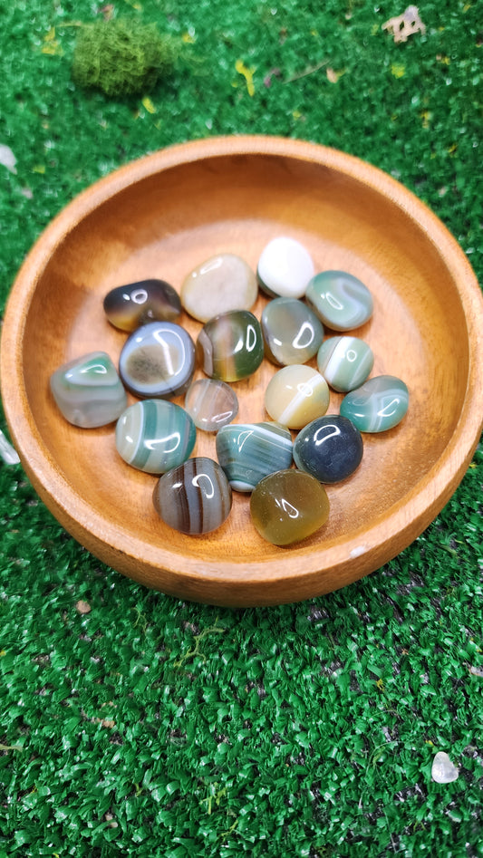 Green Agate Tumbles