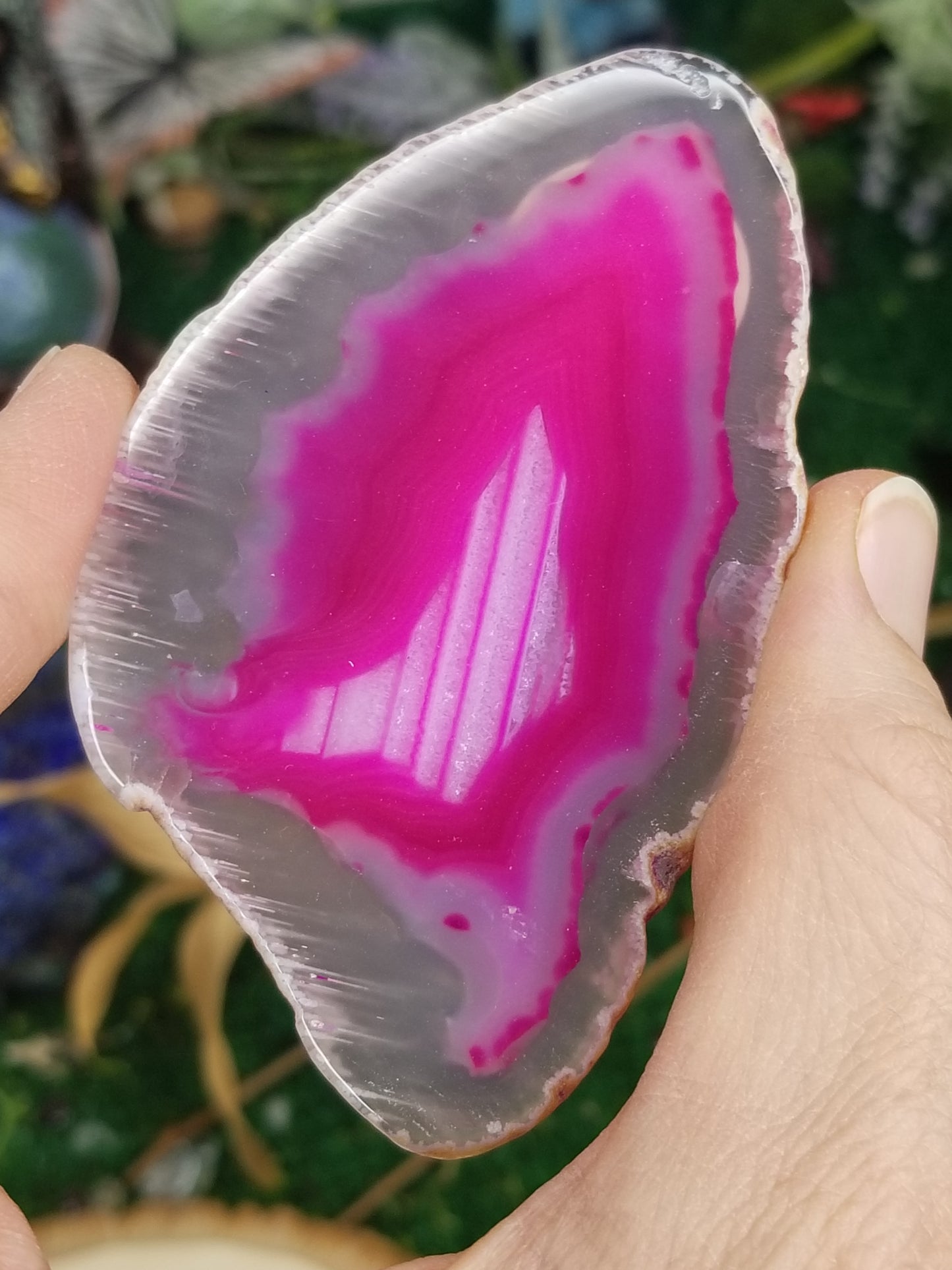 Pink Agate Slice 1