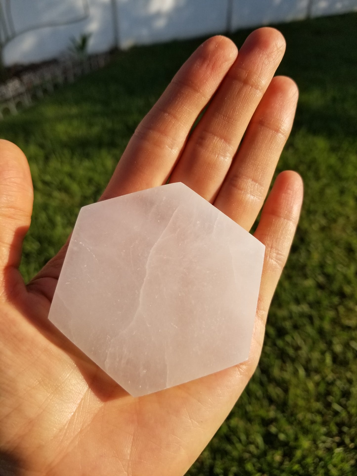 Crescent Moon Selenite/Satin Spar Plates