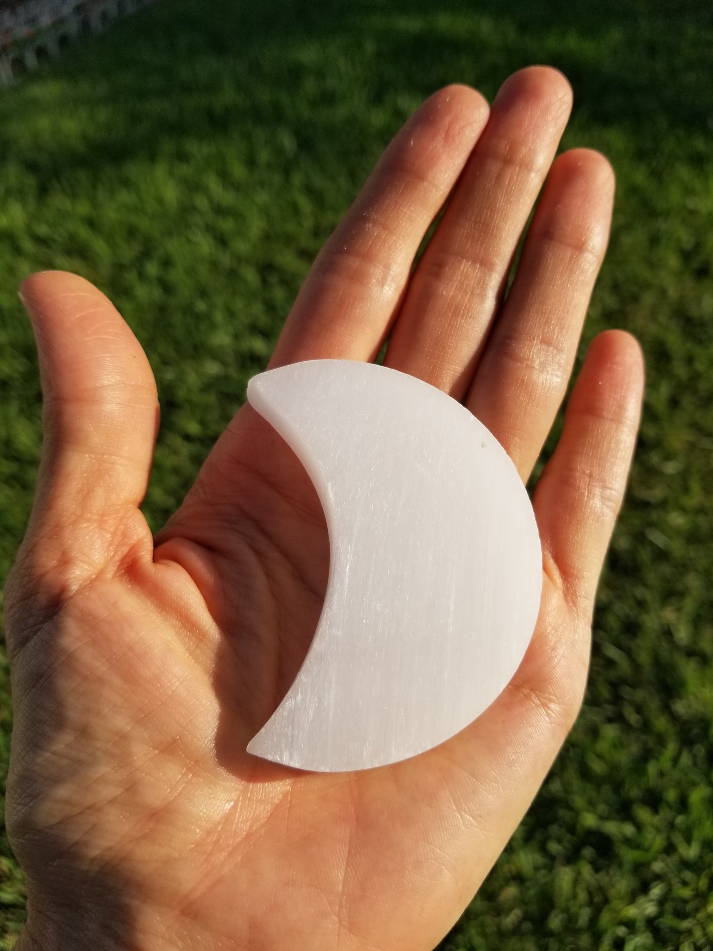 Crescent Moon Selenite/Satin Spar Plates