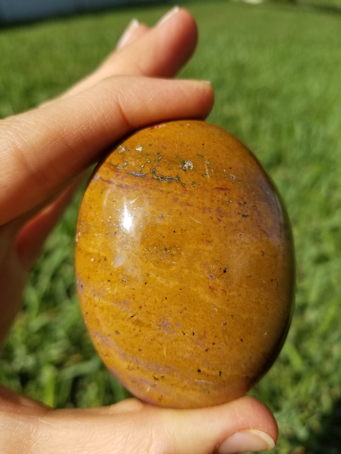 Ocean Jasper Palm Stone (#22)