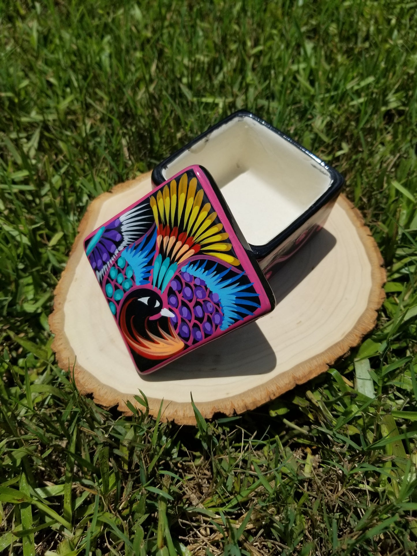 Clay Peacock & Owl Keepsake Boxes