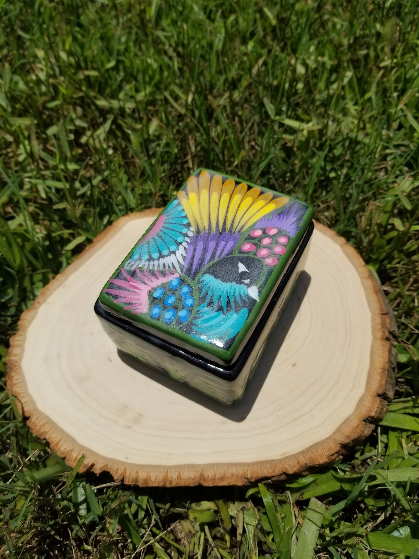 Clay Peacock & Owl Keepsake Boxes