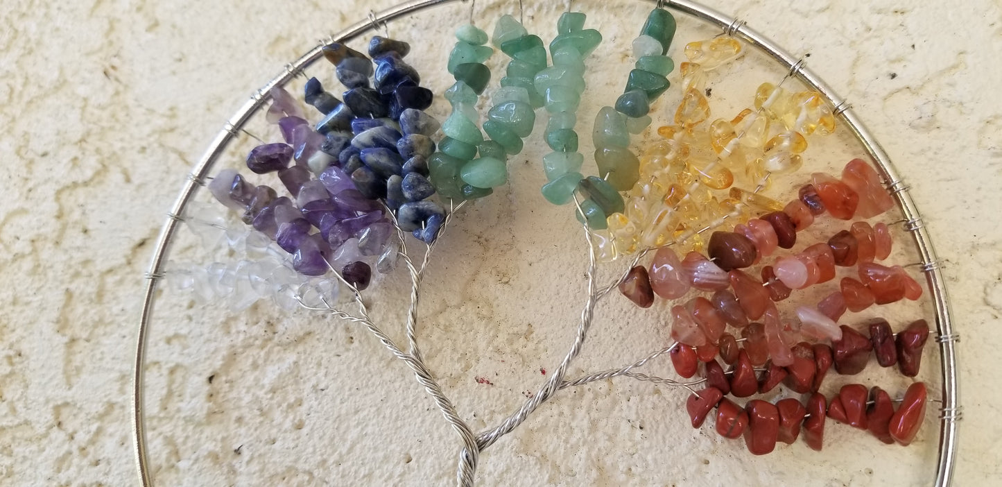 Large Silver Tree of Life (Crystal Decor Hanger)