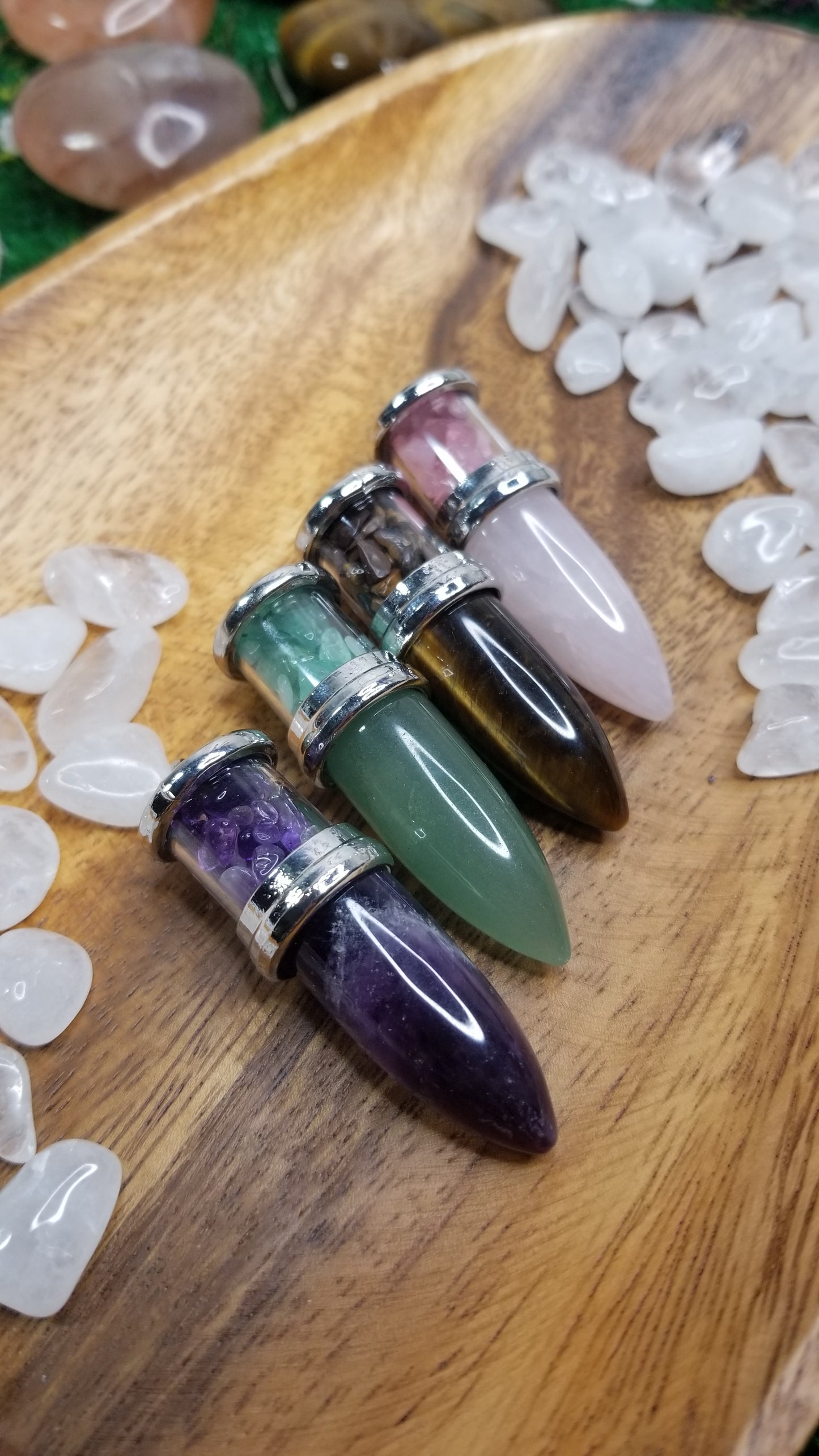 Crystal Bullet Pendants