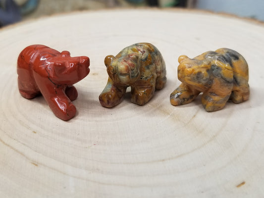 Carved Crystal Bears