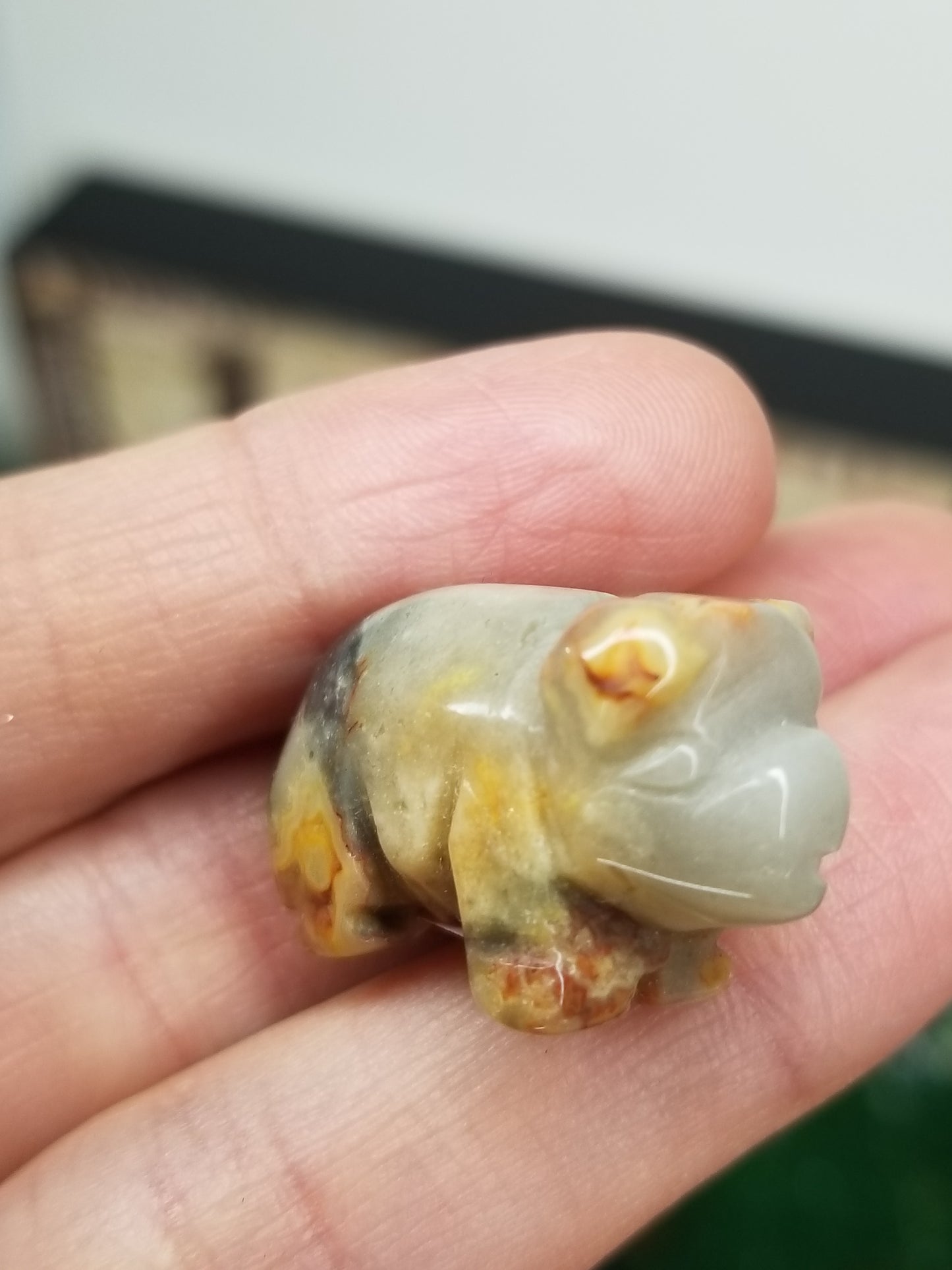 Carved Crystal Pigs