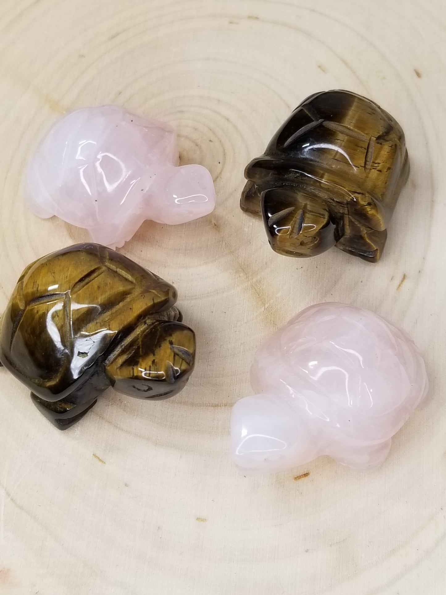 Carved Crystal Turtles