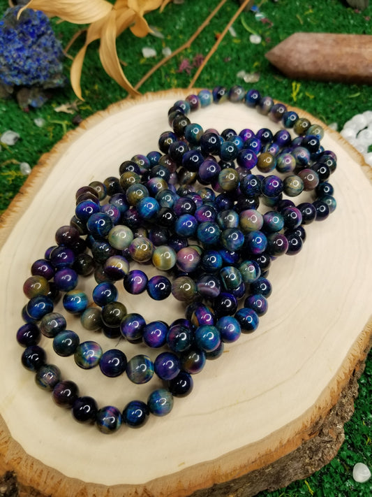 Galaxy Tiger's Eye Beaded Bracelets (8mm)