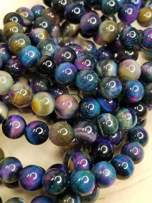 Galaxy Tiger's Eye Beaded Bracelets (8mm)