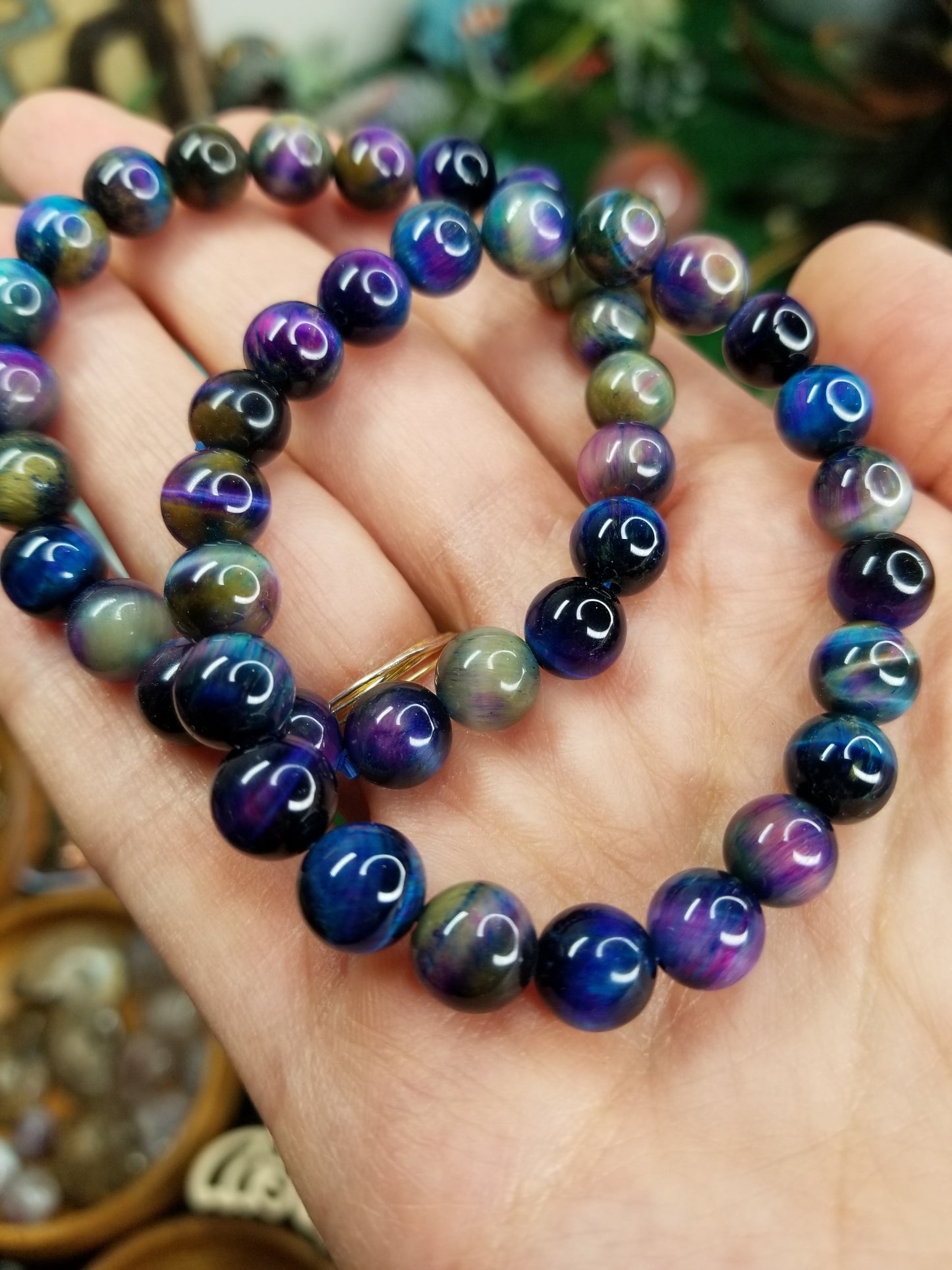 Galaxy Tiger's Eye Beaded Bracelets (8mm)