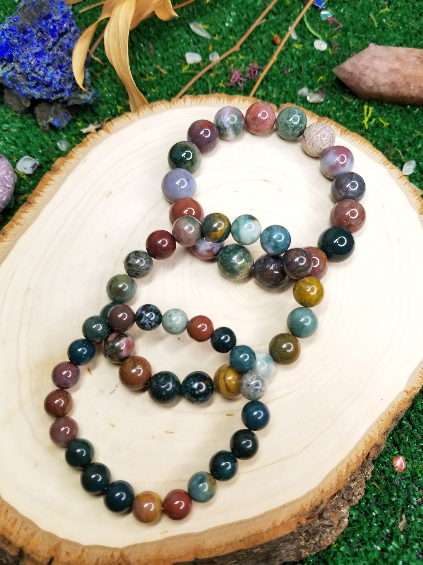 Ocean Jasper Beaded Bracelet (12mm)