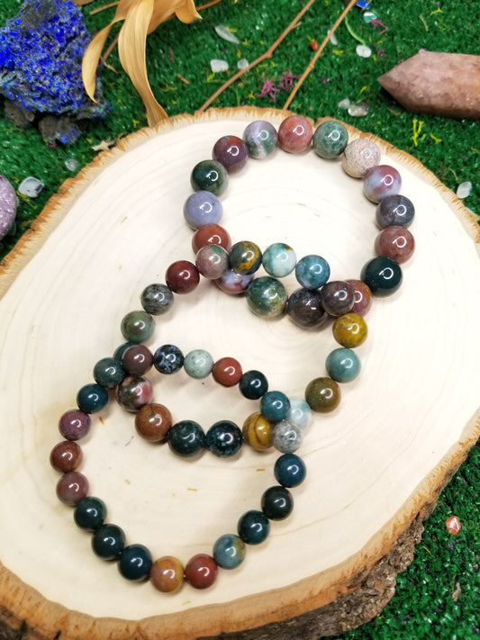 Ocean Jasper Beaded Bracelet (12mm)