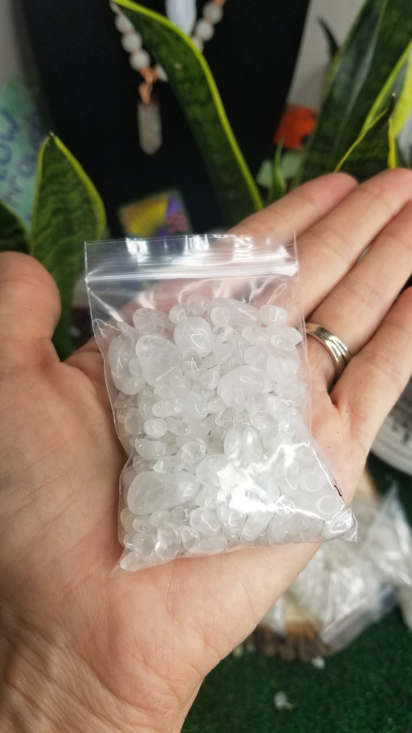 Clear Quartz chips for your plants!! 🌱🌿
