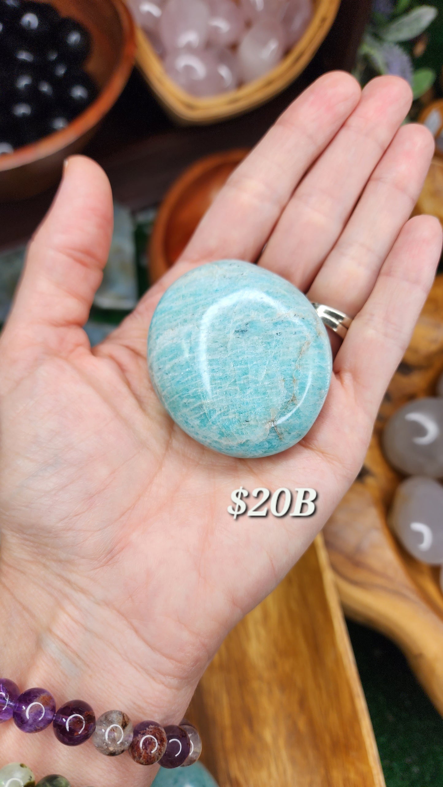 Amazonite Palm Stones 💙
