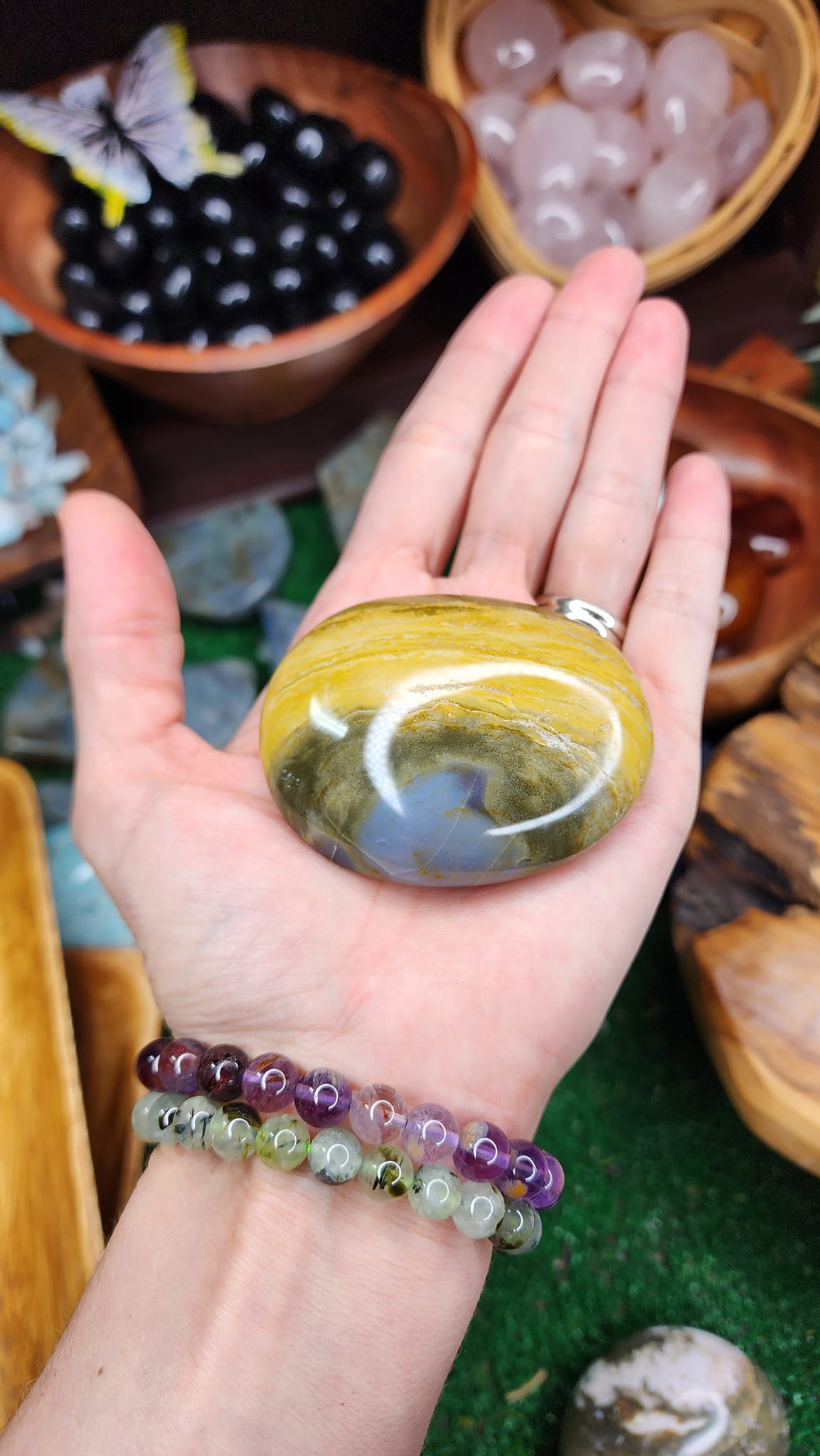 Ocean Jasper Palm Stone (#24)