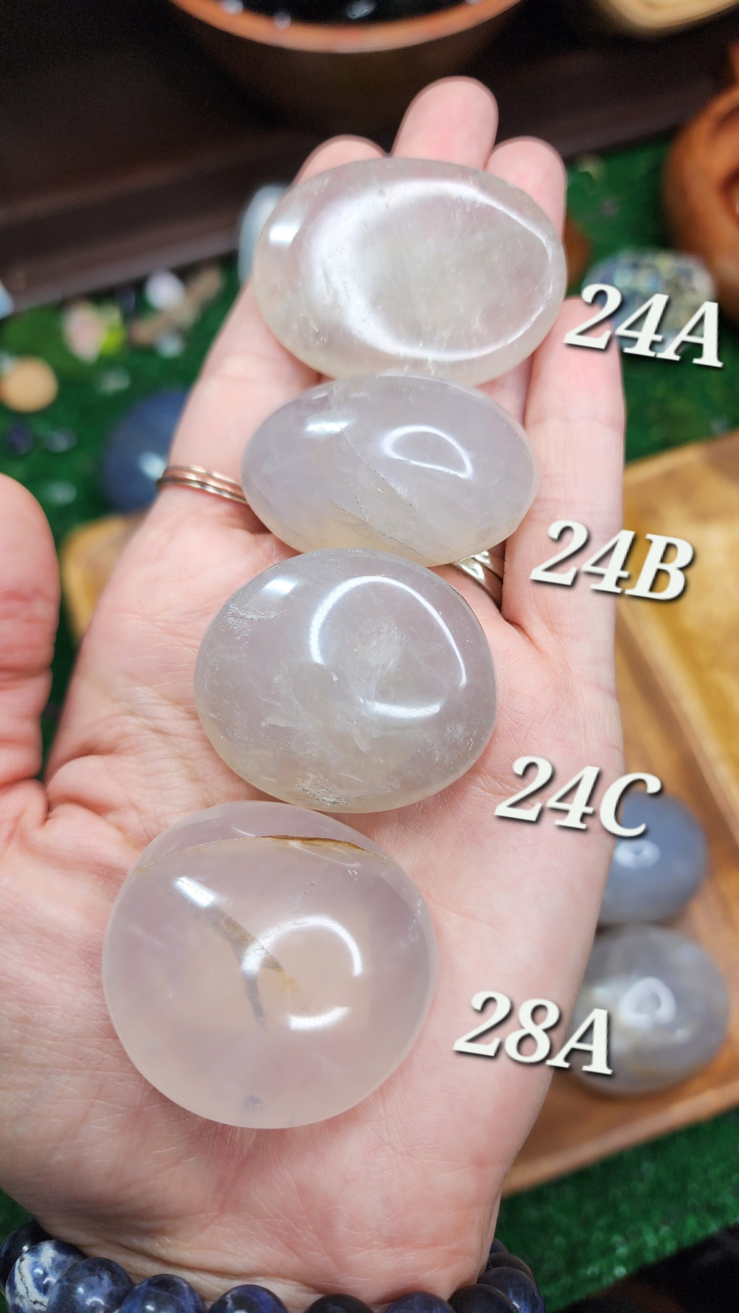Blue Rose Quartz Palm Stones 🌹💙