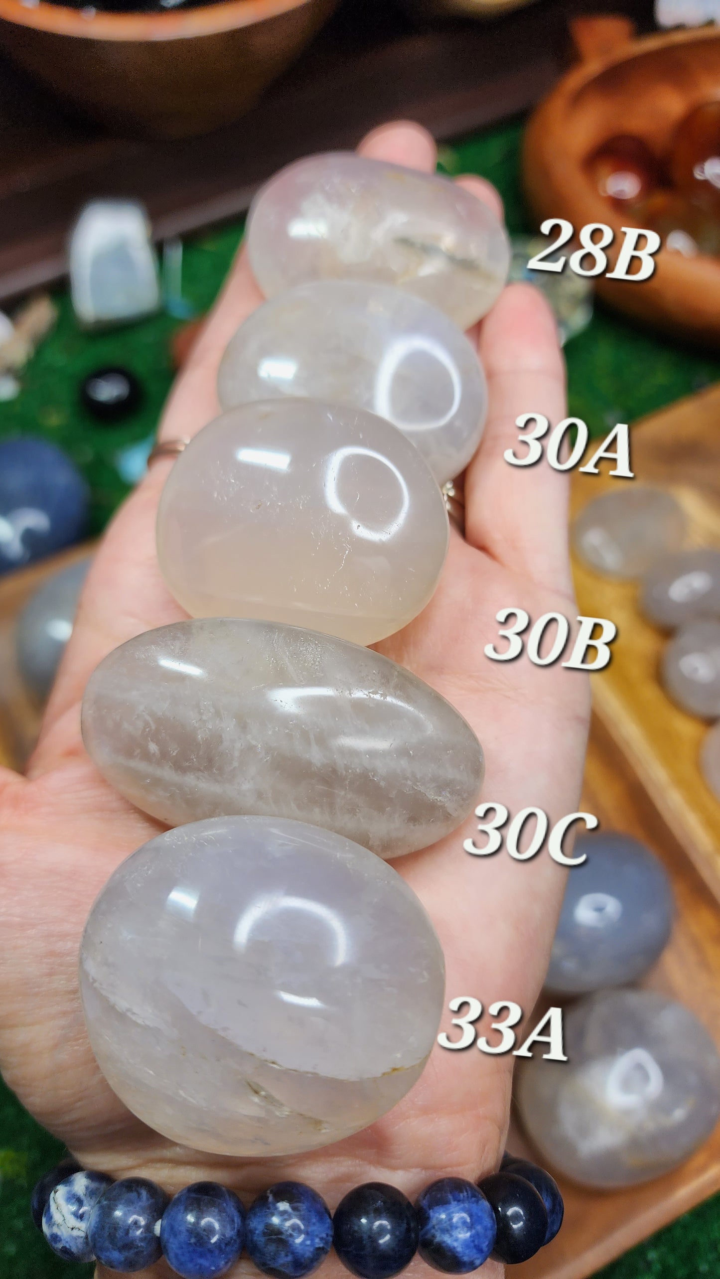 Blue Rose Quartz Palm Stones 🌹💙