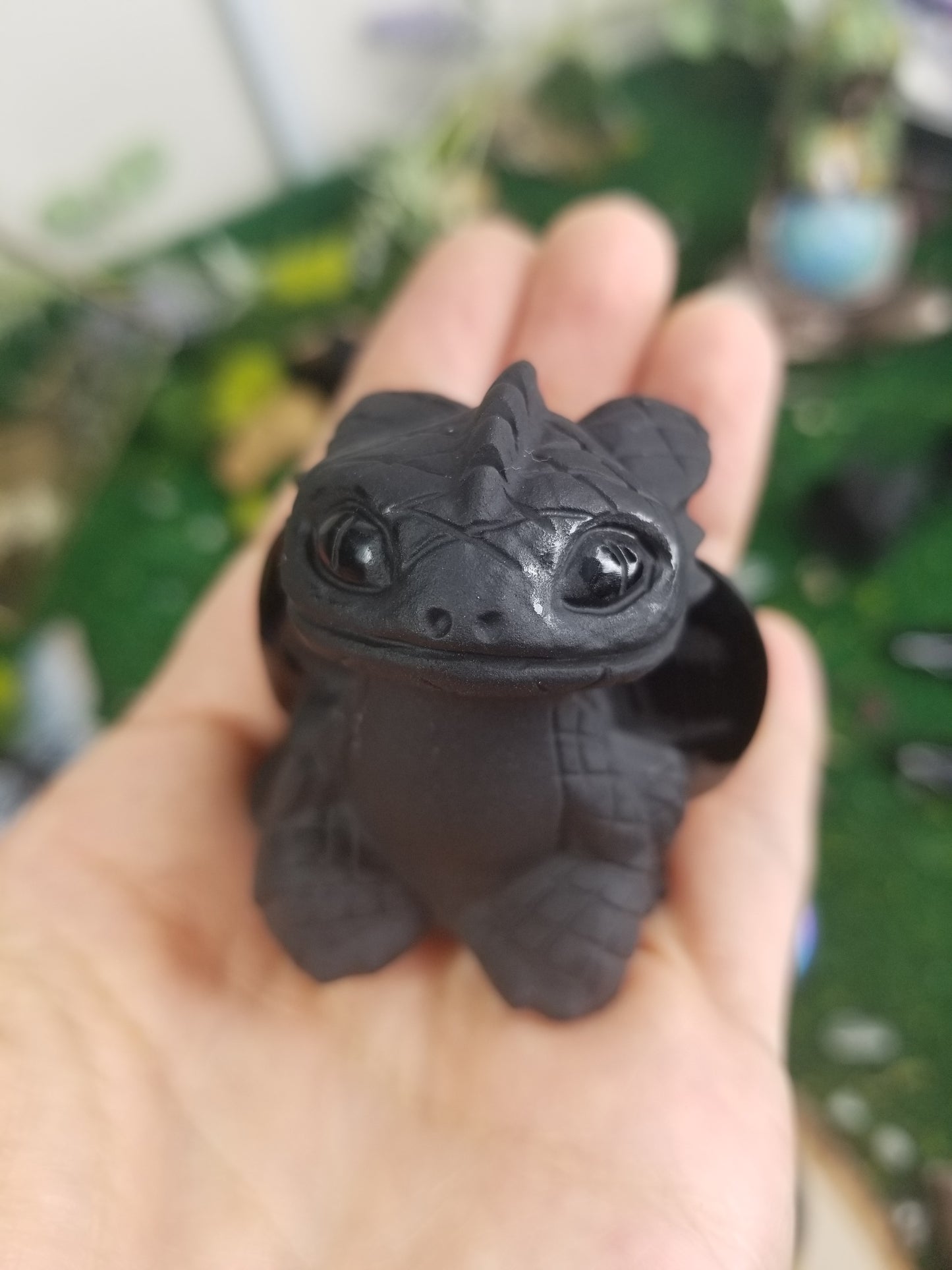 Black Obsidian Toothless Carvings