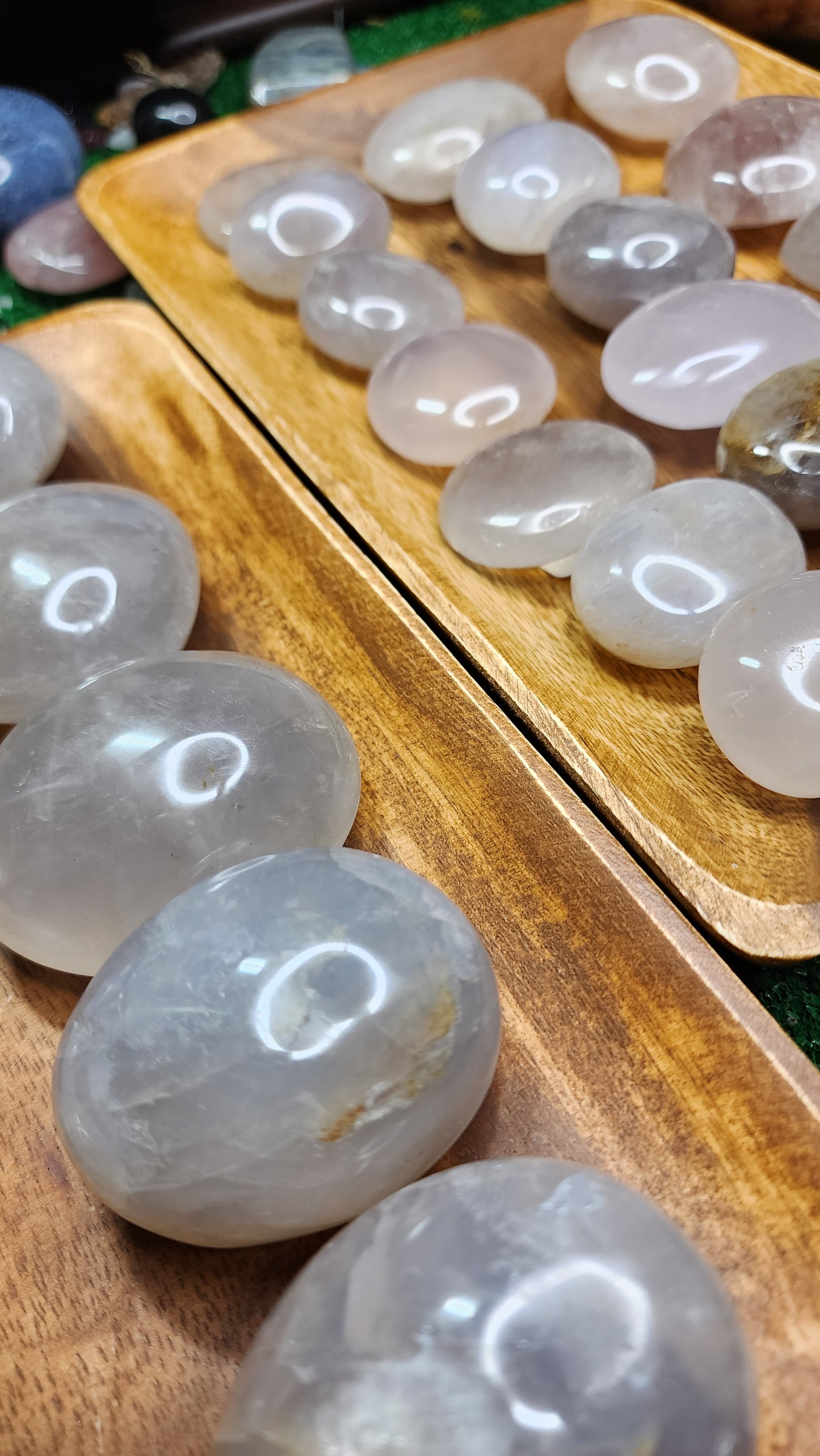 Blue Rose Quartz Palm Stones 🌹💙