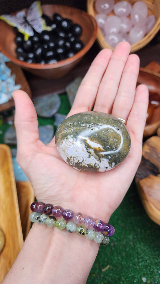 Ocean Jasper Palm Stone (#30)