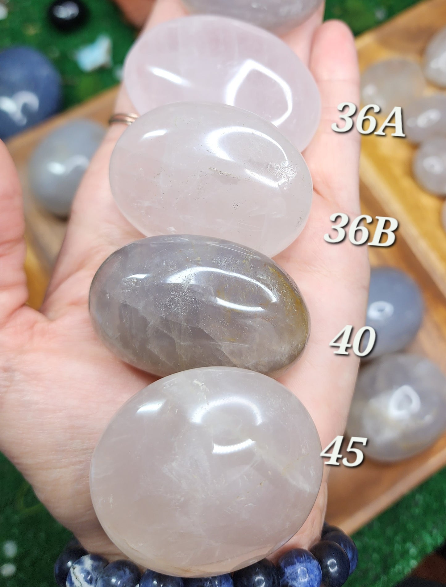 Blue Rose Quartz Palm Stones 🌹💙