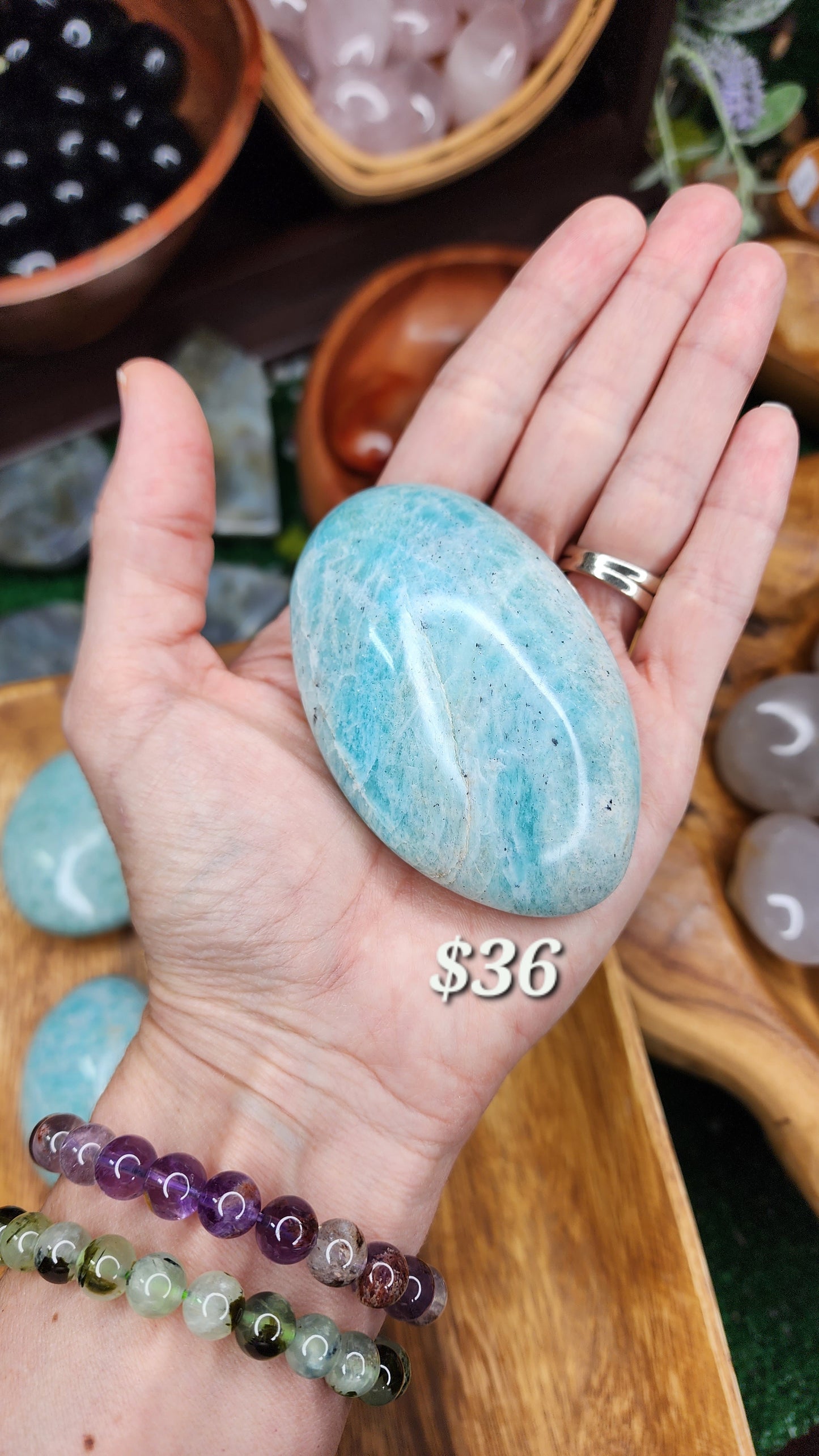 Amazonite Palm Stones 💙